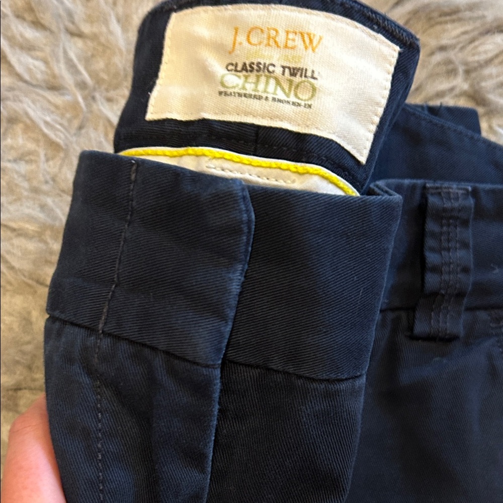 J. Crew Classic Twill Chino Favorite Fit Women’s Navy Blue Cropped Cotton‎ Pants - Picture 6 of 6